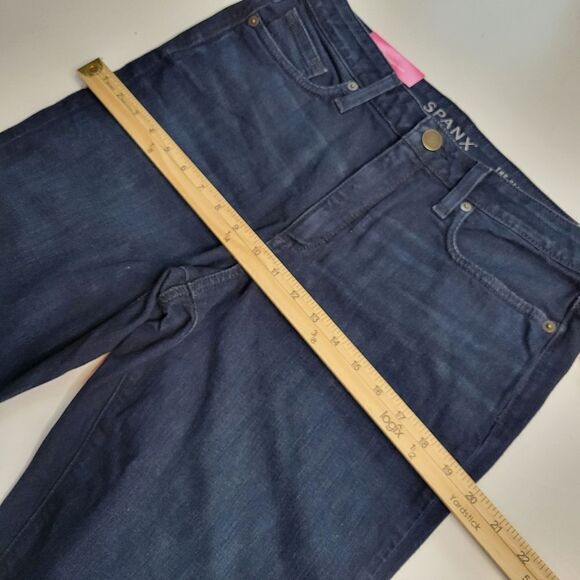 NEW SPANX 29 SLIM X ANKLE CAPRI CROPPED DARK WASH SLIMMING JEANS NWT - Picture 4 of 12